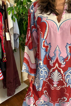 Load image into Gallery viewer, Red and Blue Kimono Dress
