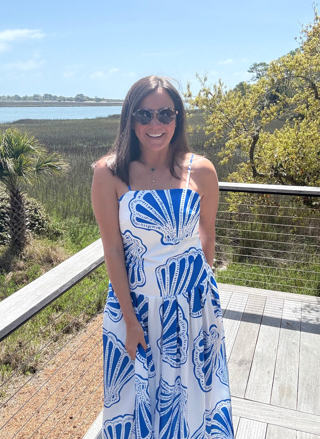 Shell Printed Maxi Dress