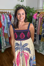 Load image into Gallery viewer, Tropical Palm Print Maxi Dress
