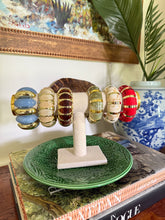 Load image into Gallery viewer, Red and Gold Statement Bangle
