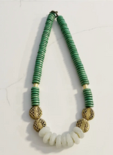 Load image into Gallery viewer, Short Bone and Bead Statement Necklace

