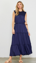 Load image into Gallery viewer, Crocheted Yoke Silk Maxi Dress
