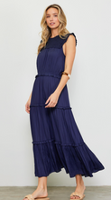 Load image into Gallery viewer, Crochet Silk Maxi Dress
