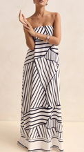 Load image into Gallery viewer, Strapless Geometric Maxi Dress
