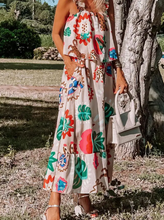 Load image into Gallery viewer, Colorful Tropical Tiger Printed Midi Dress
