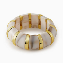 Load image into Gallery viewer, White and Gold Statement Bangle
