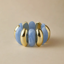 Load image into Gallery viewer, Blue and Gold Bubble Bangle
