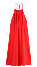 Load image into Gallery viewer, Red Linen Halter Dress
