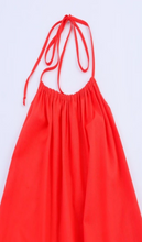Load image into Gallery viewer, Red Linen Halter Dress
