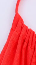 Load image into Gallery viewer, Red Linen Halter Dress
