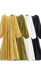 Load image into Gallery viewer, Olive Satin Maxi Dress
