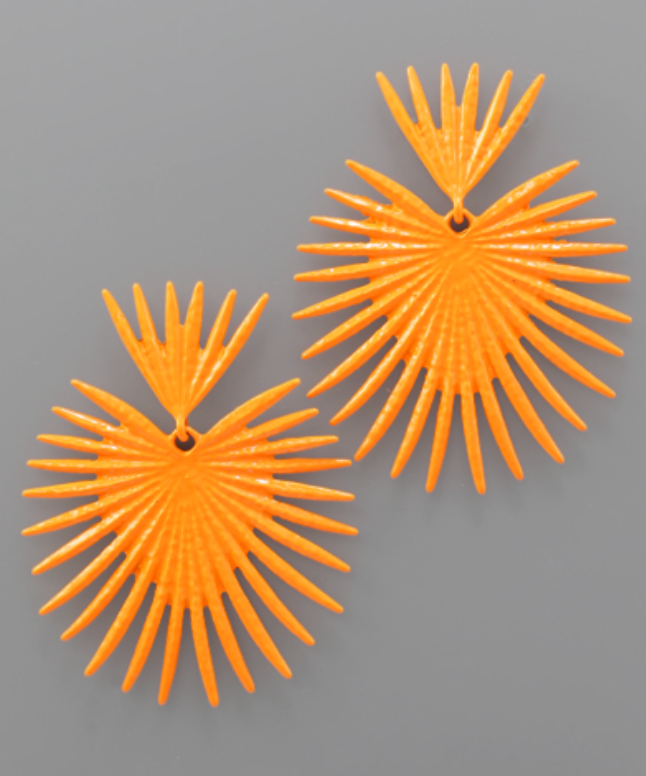 Two Tiered Orange Earrings