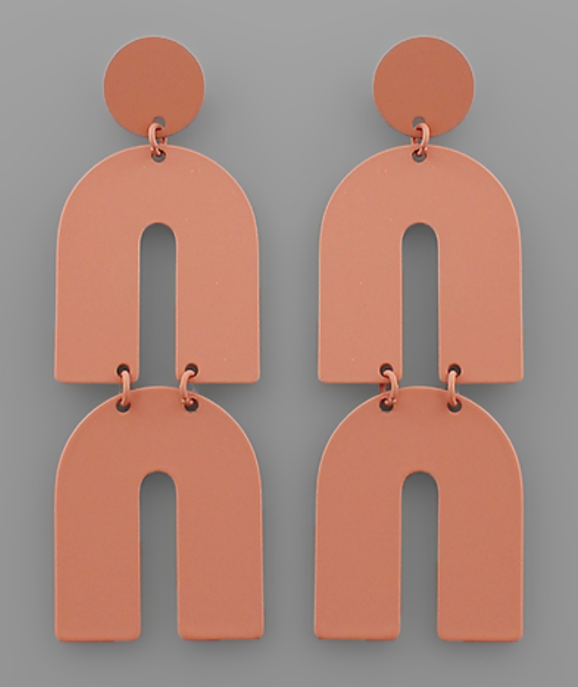 Dusty Mauve Double Arach Earrings