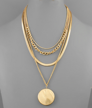 Load image into Gallery viewer, Gold Pendant Layering Statement Necklace
