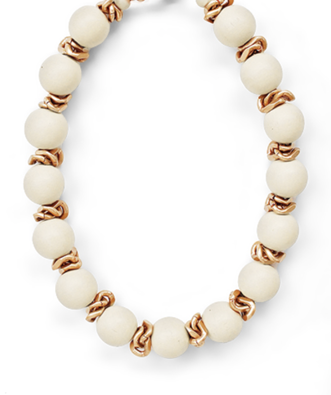 Wooden and Gold Necklace