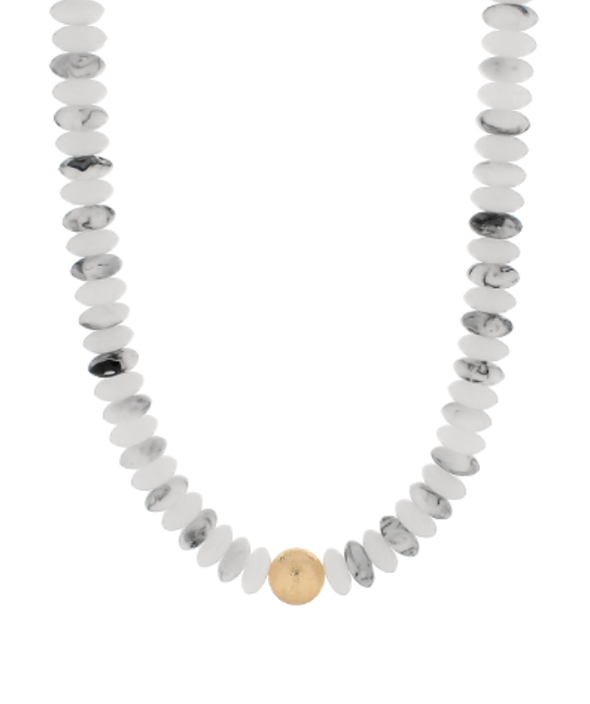 Ivory and Black Beaded Necklace