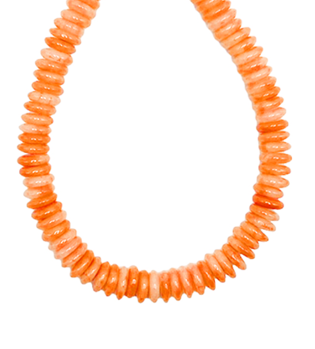 Orange Acrylic Beaded Necklace