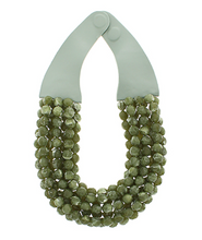Load image into Gallery viewer, Olive Beaded Bib Necklace
