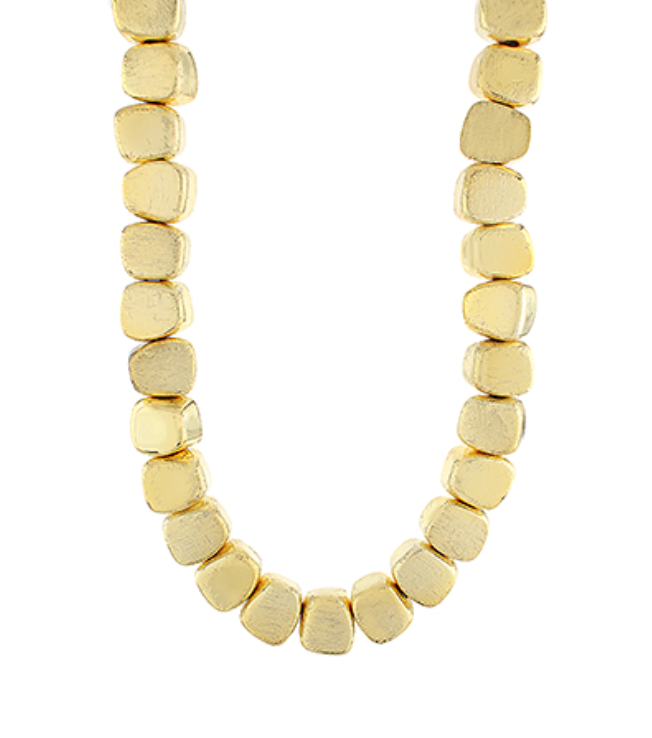 Squared Gold Statement Necklace