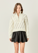 Load image into Gallery viewer, Standing Collar Zip Up Sweater
