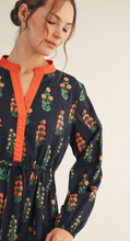Load image into Gallery viewer, Black Block Print Midi Dress

