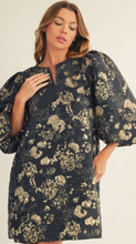 Load image into Gallery viewer, Jacquard Puff Sleeve Mini Dress
