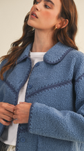 Load image into Gallery viewer, Denim Fleece Jacket
