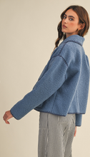 Load image into Gallery viewer, Denim Fleece Jacket
