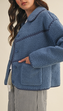 Load image into Gallery viewer, Denim Fleece Jacket
