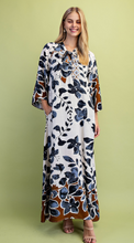 Load image into Gallery viewer, Charcoal Floral Maxi Caftan
