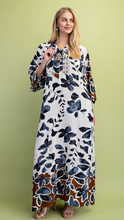 Load image into Gallery viewer, Charcoal Floral Maxi Caftan
