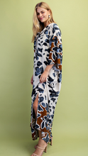 Load image into Gallery viewer, Charcoal Floral Maxi Caftan

