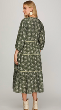 Load image into Gallery viewer, Olive Tiered Midi Dress
