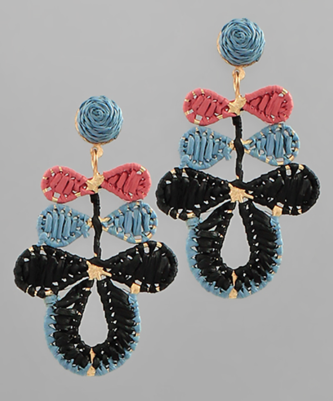 Fall Raffia Statement Earrings