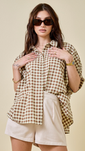 Load image into Gallery viewer, Oversized Gingham Button Down
