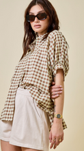Load image into Gallery viewer, Oversized Gingham Button Down
