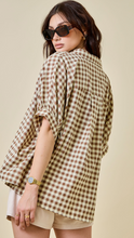 Load image into Gallery viewer, Oversized Gingham Button Down
