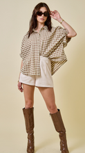 Load image into Gallery viewer, Oversized Gingham Button Down
