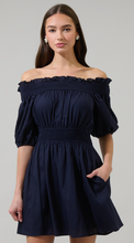 Load image into Gallery viewer, Navy Sairy Mini Dress
