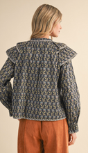 Load image into Gallery viewer, Ash Black Block Print Blouse
