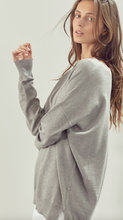Load image into Gallery viewer, Heather Gray Oversized Sweater
