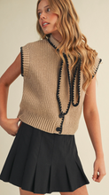 Load image into Gallery viewer, Two Toned Sweater with Blanket Stitch
