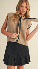 Load image into Gallery viewer, Two Toned Sweater with Blanket Stitch
