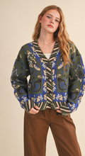 Load image into Gallery viewer, Green Aztec Cardigan
