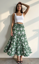 Load image into Gallery viewer, Green Cotton Maxi Skirt
