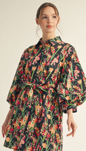 Load image into Gallery viewer, Black Floral Mini Dress
