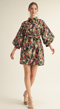 Load image into Gallery viewer, Black Floral Mini Dress
