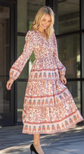 Load image into Gallery viewer, Tiered V-neck Maxi Dress
