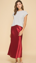 Load image into Gallery viewer, Cranberry Silk Skirt
