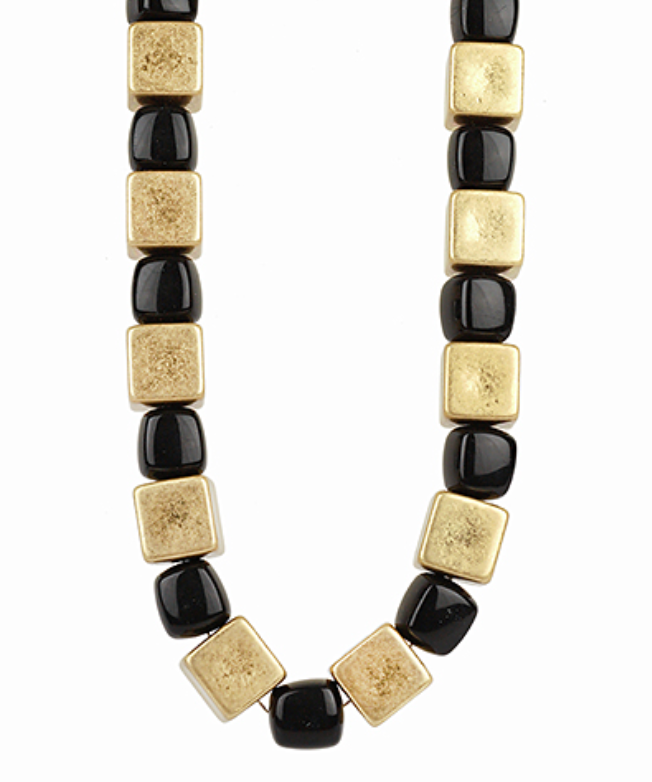 Black & Gold Holiday Necklace